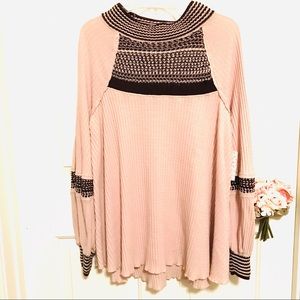 NWT Free People Snow Day Thermal Tunic Moon Sand M